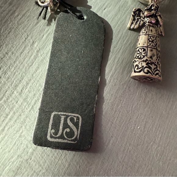 Jim Shore Silver Tone Angel Pendant Double Strand Necklace NEW - Picture 13 of 13